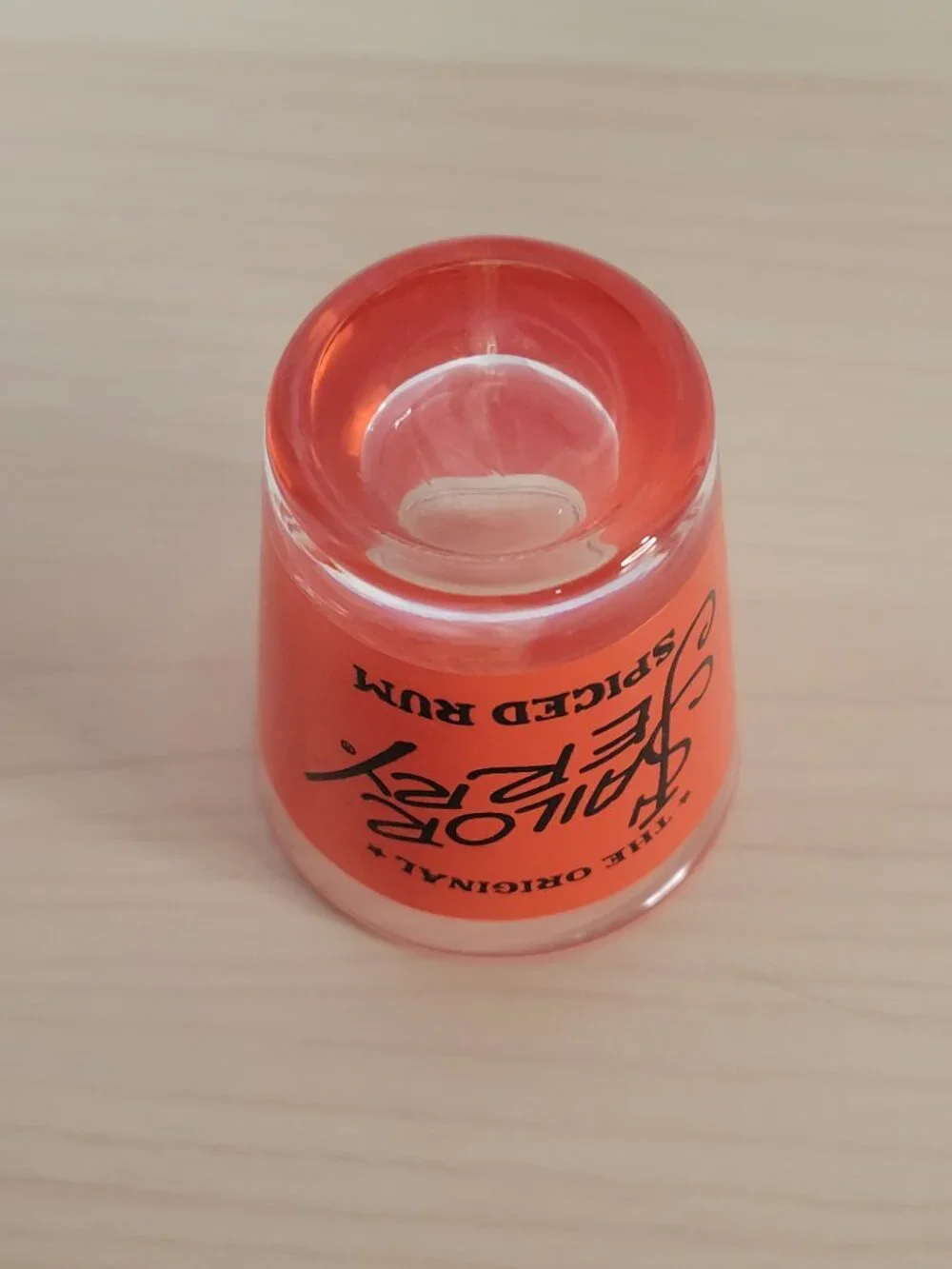 The Original SAILOR JERRY Collectible Spiced Rum Red Shot Glass EUC Barware